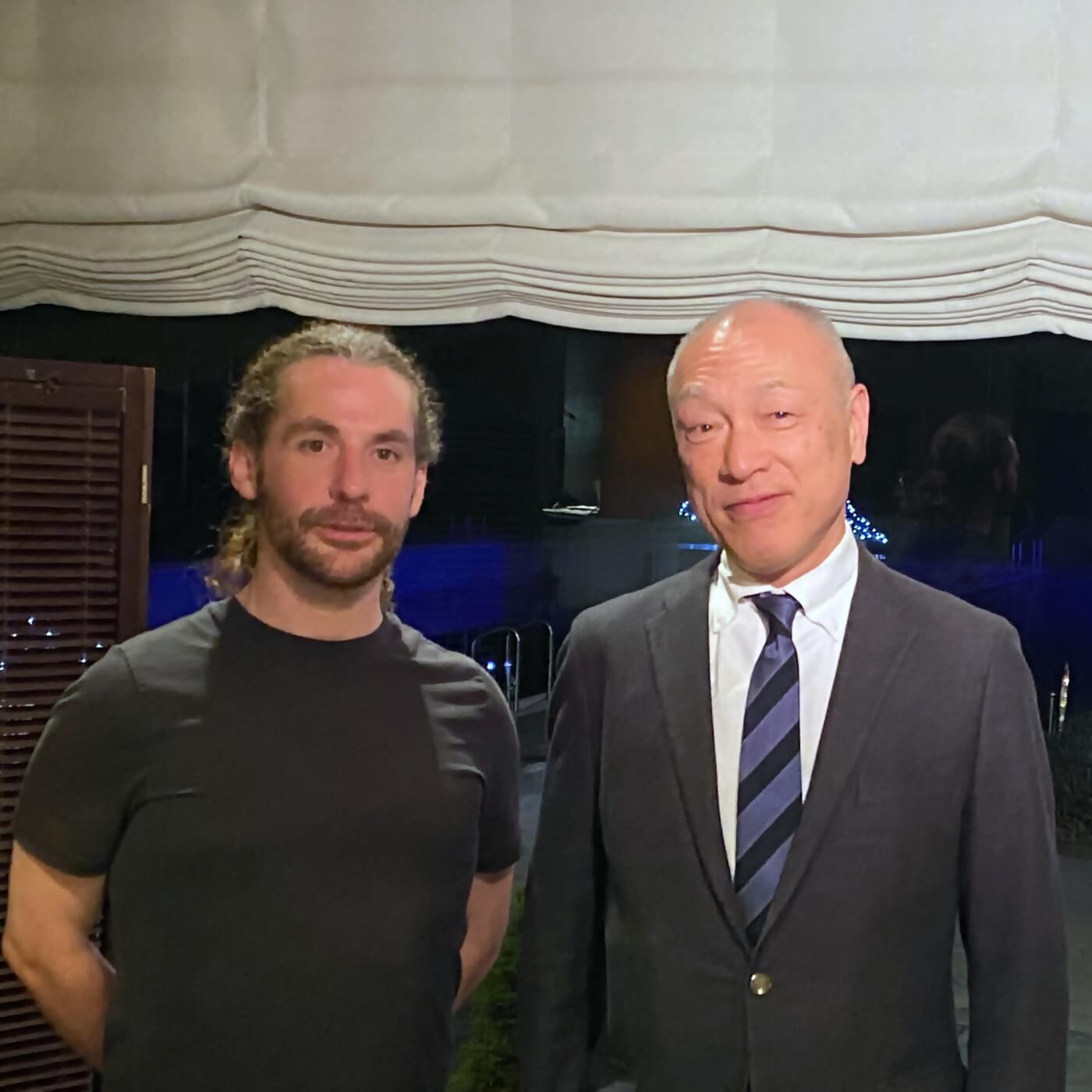 Akiyaz Matt Ketchum with the Vice Mayor of Makinohara in Shizuoka, Japan.