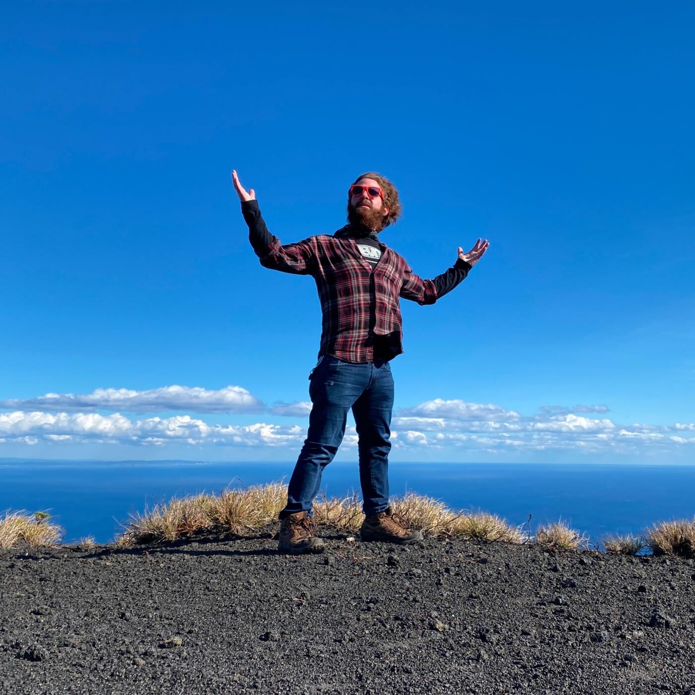 akiyaz-opportunity-island-1-1x1-tiny Matt Ketchum Akiyaz CEO, on top of a volcano on Oshima Island in Tokyo, Japan.